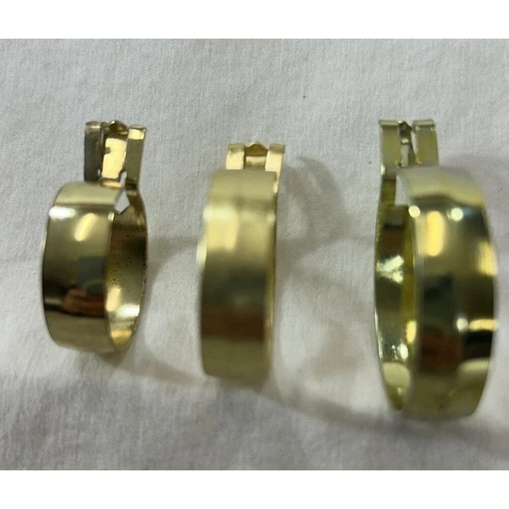 Cafe Curtain Clip Rings Gold Tone Lot 30 Mixed Sizes Drapery Hanging Hardware
